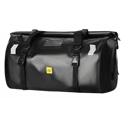 66 Litre Waterproof Motorcycle Dry Roll Tail Bag Travel Luggage Storage Black • $44.70