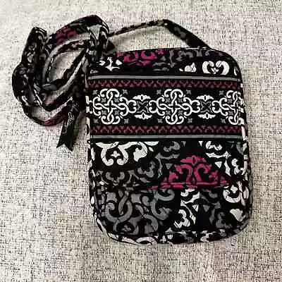 Vera Bradley Canterbury Magenta Black Quilted Patterned Women’s Crossbody 90’s  • $33