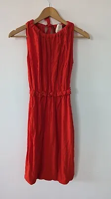 KATE SPADE New York Designer Deep Orange Coral High Neck Dress - Size 4 (8AU) • $45