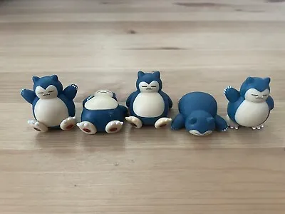 5Pcs Snorlax Mini Action Figure Collection Cake Toys Gift • £6.98