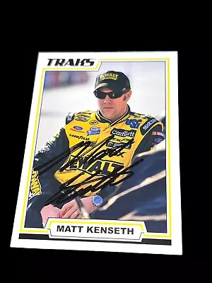 Matt Kenseth VINTAGE Signed NASCAR HOFer CHAMPION Card 2006 PRESS PASS TRAKS • $8.54