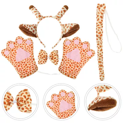  Adorable Giraffe Costume Headband Ear Animal Cosplay For Party Miss Child Dress • £7.41