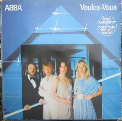 ABBA VOULEZ VOUS LP Lyric Inner Epic 1979 Excellent • £4.99