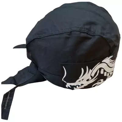 Dragon Durag Skull Cap Head Wrap Biker Motorcycle Du Do Bandana Chef Hat Dew Rag • $5.99