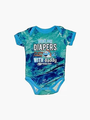 Mossy Oak Baby Boy Blue 2 Bodysuits Fishing Creepers 6-9 Months New • $13.99