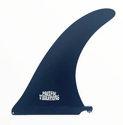 Longboard 8.5” Pacific Vibrations FIN SURFBOARD 4A Template Black Fiberglass • $63.99