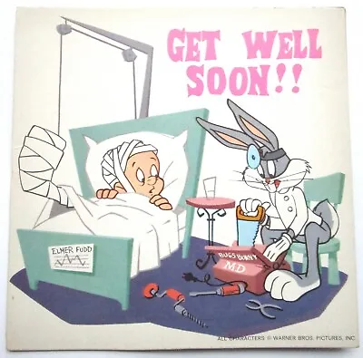 MEL BLANC SIGNED RECORD Warner Brothers Cel Drawing BUGS BUNNY Doctor 1960's • $300