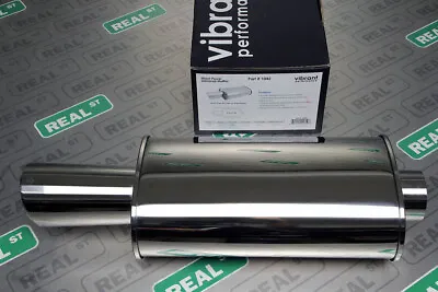 Vibrant StreetPower Oval Muffler W/ 4  Round Angle Cut Rolled Edge Tip 3  Inlet • $212.99