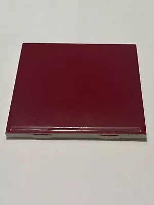 New Vintage Mid-State  Ceramic  Tile  4 3/8  X 4 3/8   Red/Maroon Color  Gloss • $8.19