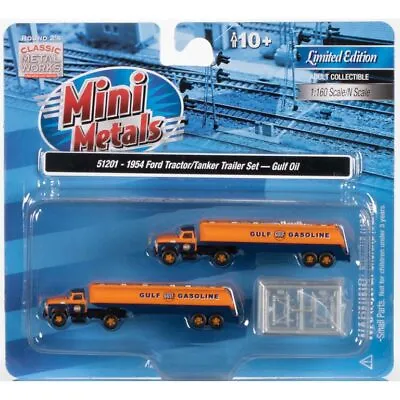 Classic Metal Works 51201 N Mini Metals Gulf Oil Tractor/Trailer (Pack Of 2) • $21.95
