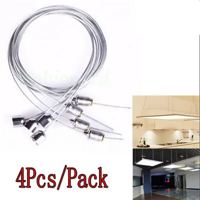 £6.95 • Buy 4pcs Adjustable Steel Suspension Wire Cable ForSuspended Ceiling Panel Light UK