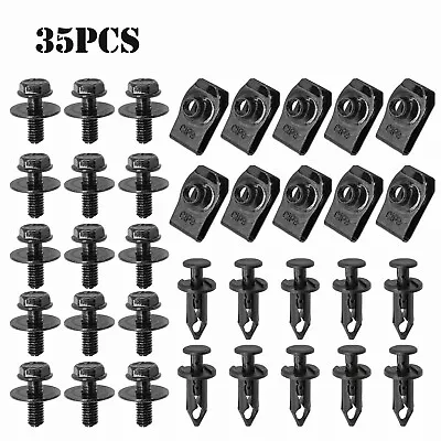 For Ford Truck Body Bolts & U-nut Clips - M6 35pcs Engine Cover Undertray Screws • $7.96