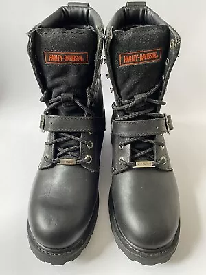 Harley Davidson 8” Biker Boots Size 6.5 UK/7.5 USA/ EU 40.5 Genuine Leather • $120