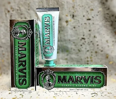 2x~MARVIS~Classic Strong Mint Toothpaste~25ml / 1.3oz Each~Travel Size~NIB~ • $11