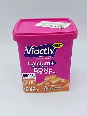 Viactiv Calcium Plus Vitamin D Soft Chews Caramel 60 Each By Viactiv • $15.95