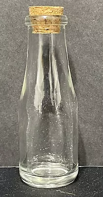 Miniature Glass Bottle With Cork Approx 3”  Shape Like Milk Bottle • $2.49