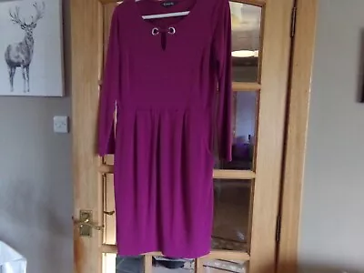 New Bon Marche Dress Size 12 - Magenta Colour - Dressy - Tag Cost 22.00 • £8.99