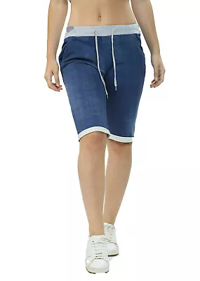 £10.89 • Buy Women's Ladies Italian Floral Rose Printed Turn Up Summer Beach Shorts Pant New