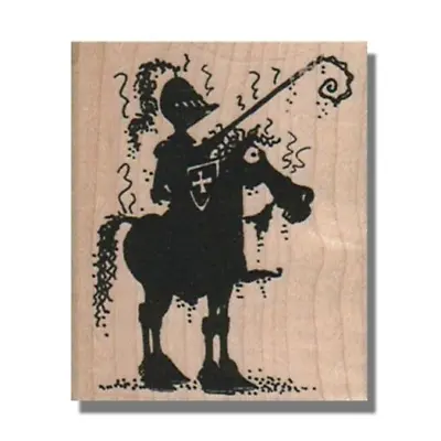 KNIGHT BURNED By DRAGON Rubber Stamp Horse Prince Princess Funny Stamp Fire • $9.74