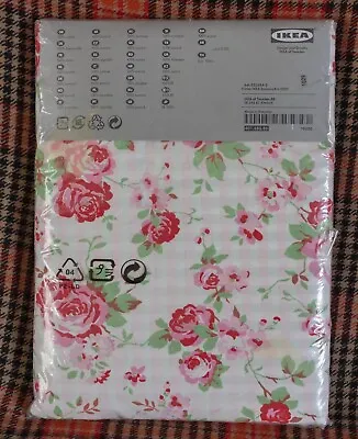IKEA CATH KIDSTON ROSALI  DUVET COVER +  PILLOW CASE. Floral / Gingham 61  X 87  • £35
