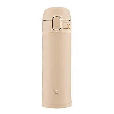 ZOJIRUSHI Water Bottle One Touch Stainless Steel Mug 0.3L Beige SM-PD30-CM • £34.42