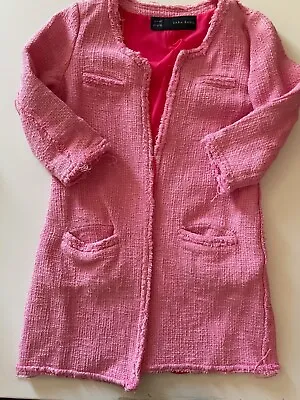 $32 • Buy Zara Pink Tweed Blazer Size M