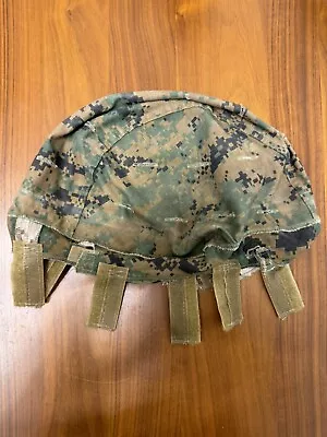 Large USMC Marine Corp Reversible LWH ACH ECH MARPAT Helmet Cover Used • $14