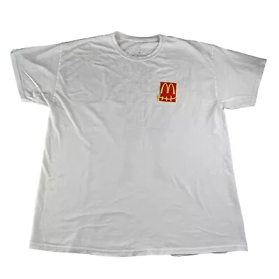 Travis Scott X McDonald's Action Figure Series Cactus Jack T-shirt Large White • £26.95