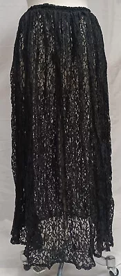 Express Tricot Sheer Black Lace Skirt Size M • $10
