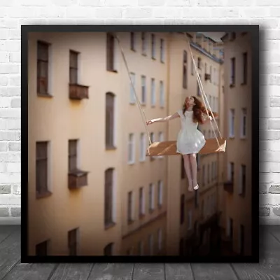 £49.95 • Buy Swing Play Playing Fun Freedom Free In Buildings Wall Art Print