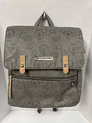 Petunia Pickle Bottom Disney Mickey Mouse Back Pack Diaper Bag Set Grey • $29.95