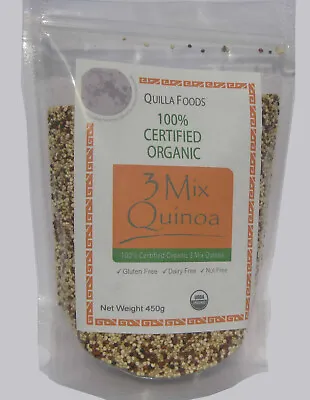 $15.95 • Buy Quilla Foods 450g Organic Tricolour Quinoa **IN STOCK** FREE DELIVERY