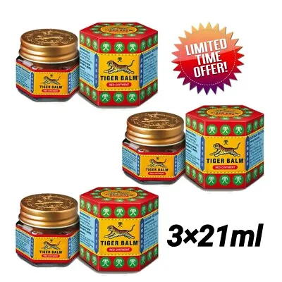 £11.99 • Buy Tiger Balm Red 3 X 21ml Effective Relief For Aches UK