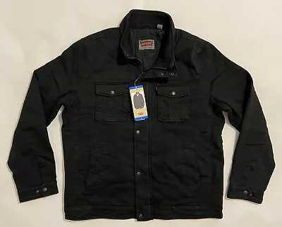 £45.10 • Buy Men's LEVI’S Washed Twill Cotton 2-pocket Quilt-lined Utility Jacket UK L Black