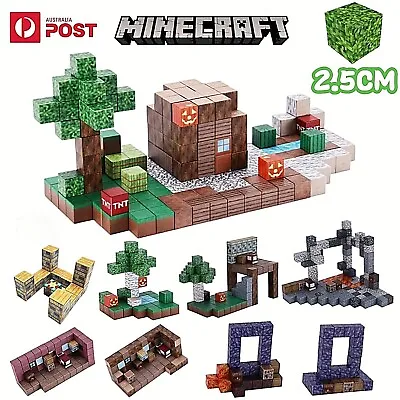 Minecraft Magnetic Building Blocks Set Magnet Kids Children Educational Toy Gift • $22.49