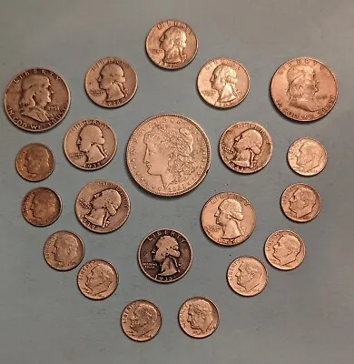 Silver Coins $5 Face Value Mix Lot Wash's Benji's Kendy's Roos's Morg • $118