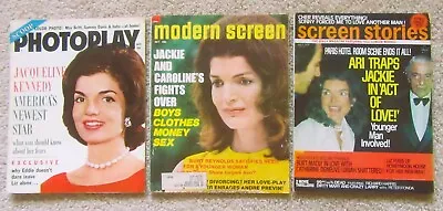 Lot Of 3 Orig 1960's/70' Movie Magazines Jacqueline Kennedy Onasis Cover Vg-ex • $6.99