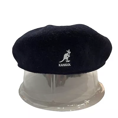 Kangol Wool Hat Drivers Flat Cap Cabbie Size Large Blue • $19.99