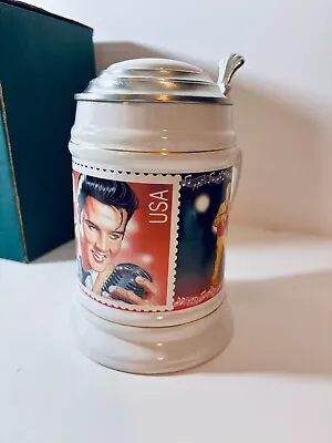 Elvis Presley Postal Stamp Stein Beer Mug 1992  Vintage  Still The King  Cup • $9.95