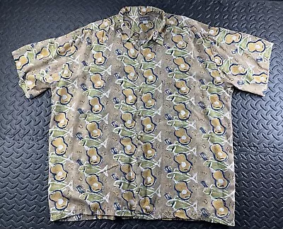 Kahala Shirt Adult Extra Large Beige Button Up Hawaiian Camp Casual Men's • $16.99