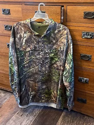 Mossy Oak Obsession Men’s L Vented Camo Hunting Guide Button Shirt NWT • $12.90