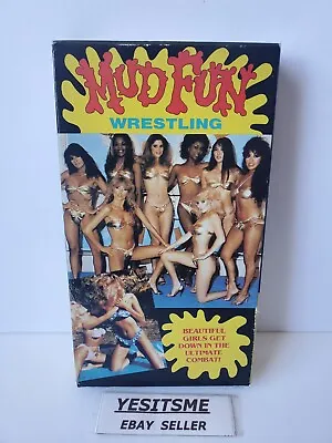 Vintage Mud Fun Wrestling VHS American Video 1990 Tested/Working RARE • $224.99