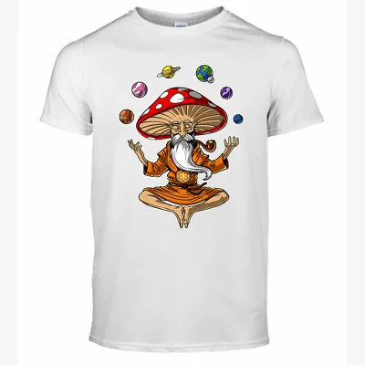 £13.99 • Buy Mushroom Buddha Mens And Woman Unisex T-shirt Gift  Birthday Top