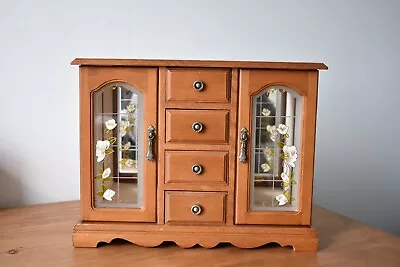£35.95 • Buy Vintage Large Mele Jewellery Box Wooden Musical Twin Wardrobe Style Boxed (4)