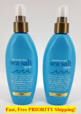 $19.89 • Buy OGX Moroccan Sea Salt Spray 2 PACK Kelp Argan Oil 6oz Texturize SOFT BEACH WAVES