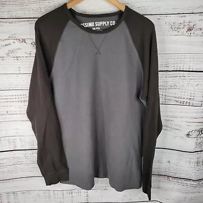 Mossimo Supply Co Thermal Shirt Men's XXL Athletic Fit Long Sleeve Black & Gray • $12.95