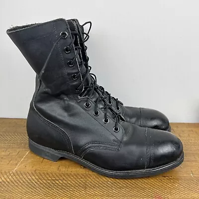 VTG Biltrite Boots Mens 12 Black Leather Steel Toe Military Combat ANSI 1991 • $69.95