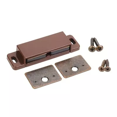 Brown Cabinet Door Double Magnetic Touch Latch Closer Furniture Catch + Strike • $5.99