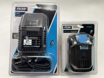 Pulsar PTB20 20V Lithium Ion 2.0 Amp-Hour Battery + PTC323 Charger  BUNDLE • $44.95