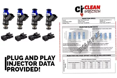 Acura RSX K20 K24 R18 RDX 450cc Fuel Injectors Adapters Honda Civic K Series SI  • $209.95